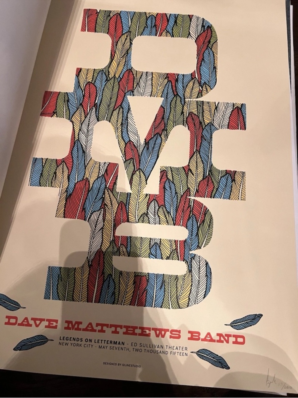 Authentic Dave Matthews Band DMB Limited Numbered Print Letterman Poster